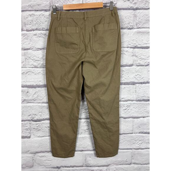 EILEEN FISHER Women's‎ 6P Green Organic Cotton Hemp Stretch Tapered Ankle Pants - Picture 5 of 11